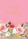 rose bed birthday card
