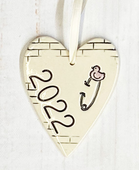 baby girl heart ornament 2022