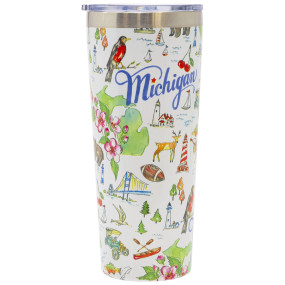22 oz. stainless steel tumbler michigan collection