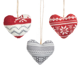 knit heart ornament 