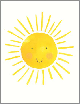 smiling sun friendship card