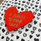 I miss your face heart magnet with card