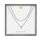 silver dainty chain layering necklace, cross
