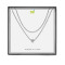 silver dainty chain layering necklace, heart