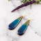 pacific blue watercolor drop earrings