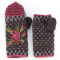 aubrey women's wool knit handwarmers, charcoal