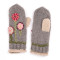 maya women's grey wool knit mittens