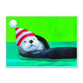 otter holiday cards