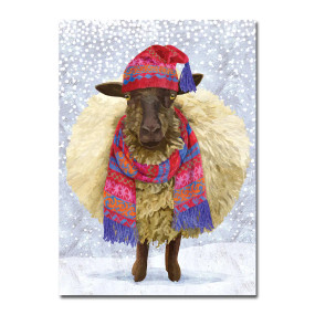 cozy winter sheep | holiday