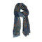 multi mandala scarf, blue