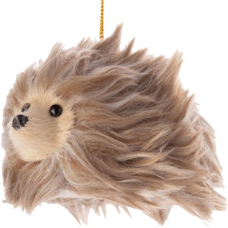 faux fur hedgehog ornament  