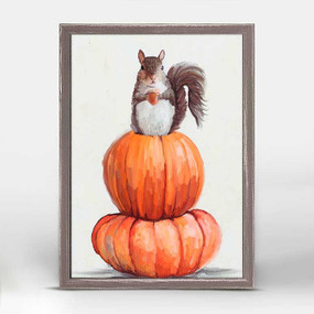 autumn squirrel mini framed canvas