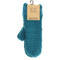 soft fuzzy lined mittens, teal