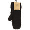 soft fuzzy lined mittens, black
