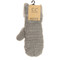 soft fuzzy lined mittens, light grey
