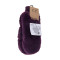 fuzzy lined fur mittens, purple