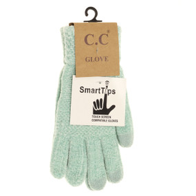 chenille gloves, mint