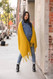 solid tassel trim blanket scarf, mustard