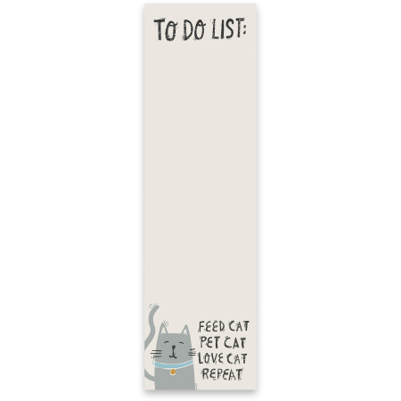 cat to do list magnetic note pad