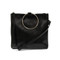 black amelia ring tote bag silver handle