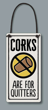 corks and quitters wall art bottle tag