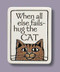 hug the cat magnet