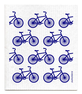 blue bikes swedish dishcloth