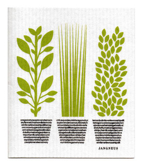 green herbs swedish dishcloth