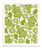 green oak leaf swedish dishcloth