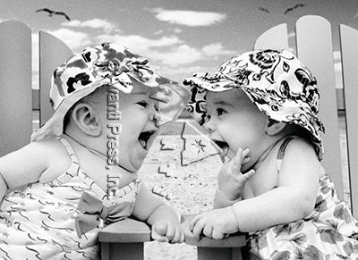 laughing babies birthday card