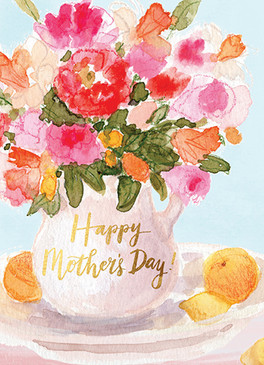 floral arrangement mother's day card