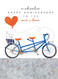 tandem bike anniversary card