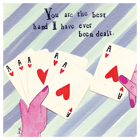 best hand  love card