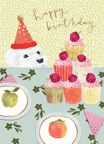 pupcakes birthday card