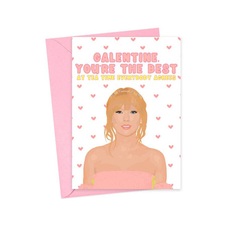 taylor swift galentine valentine's day card