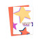 gold star A+ teacher card