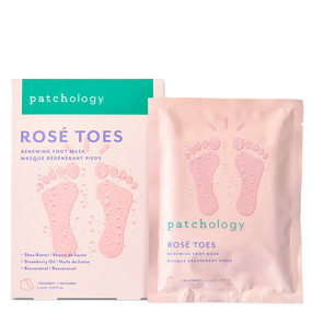 serve chilled rose' toes foot mask