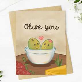 olive you love card