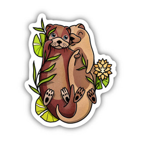 cute otter love sticker