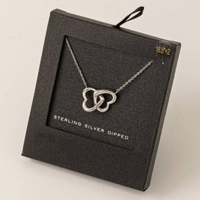 dainty heart link charm necklace 
