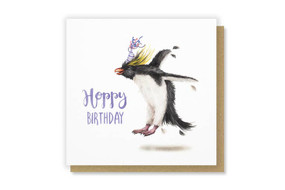 hoppy birthday penguin birthday card