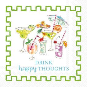 happy thoughts cocktail napkin