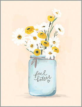 jar of daisies get well card