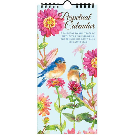 perpetual calendar - garden birds
