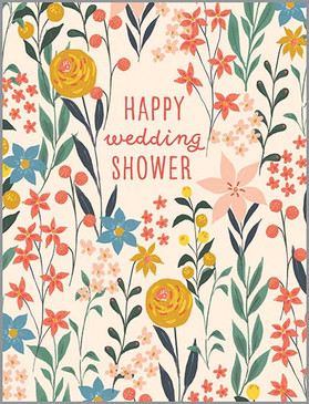 flower vines wedding shower card