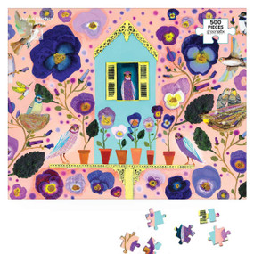 purple finches 500 piece puzzle