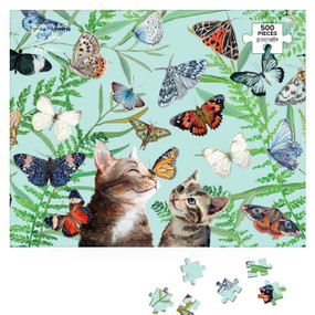 butterfly and kitten friends 500 piece puzzle