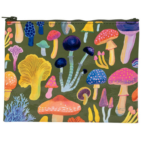 mushrooms zipper pouch