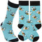 bees on blue womens socks