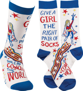 conquer the world womens socks